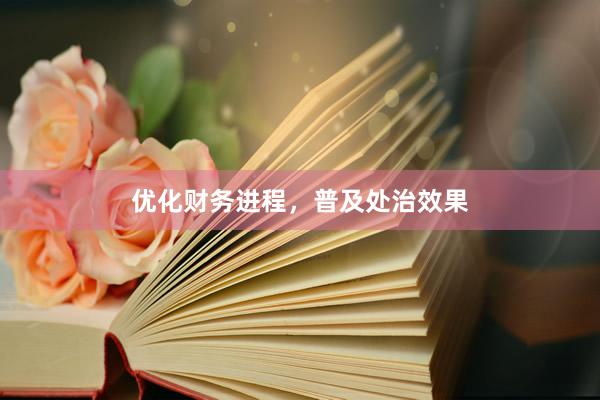 优化财务进程，普及处治效果